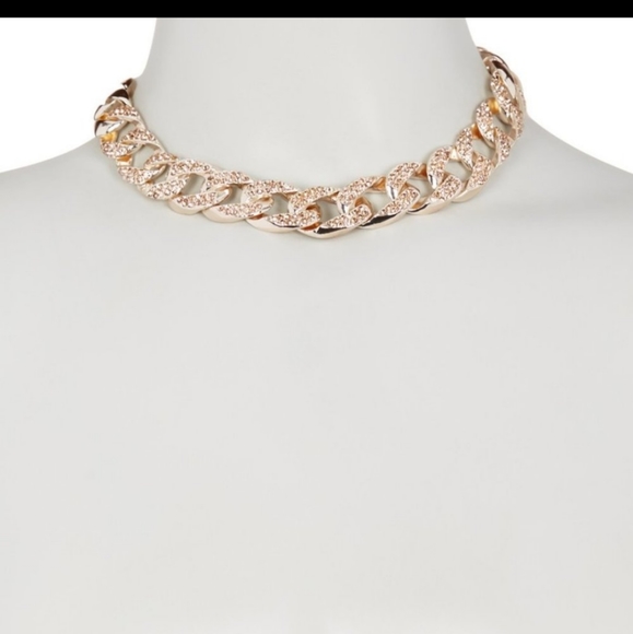 SOLD‼️Cubin Link Champagne Pave Chain Necklace - Picture 5 of 5